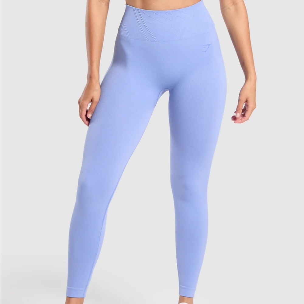 Women's Blue High-Waisted Leggings